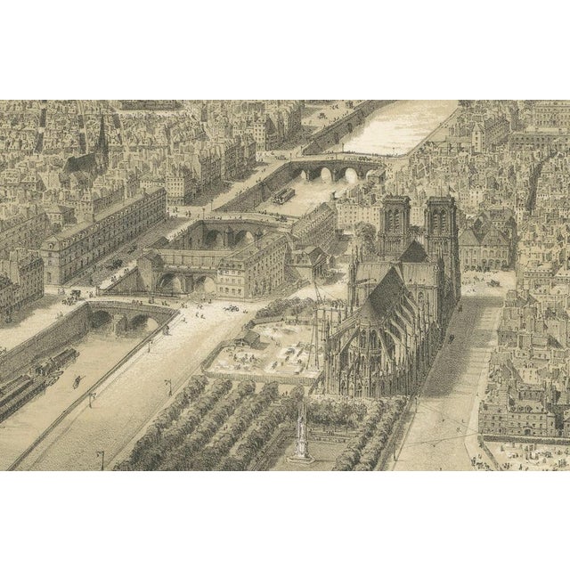 Gray Albert, View of Paris from a Balloon, 1850, Lithograph on Paper For Sale - Image 8 of 12