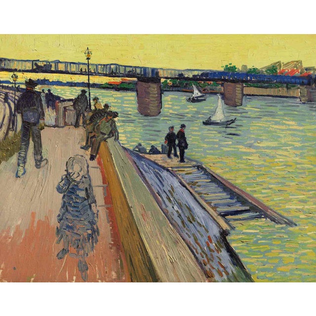 Artist: Vincent Van Gogh Country: France Title: le pont de trinquetaille Medium: Giclee Marks: Numbered limited edition,...