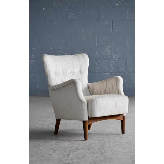1950s Danish 1950s Low Back Lounge Chair by Fritz Hansen For Sale - Image 5 of 11