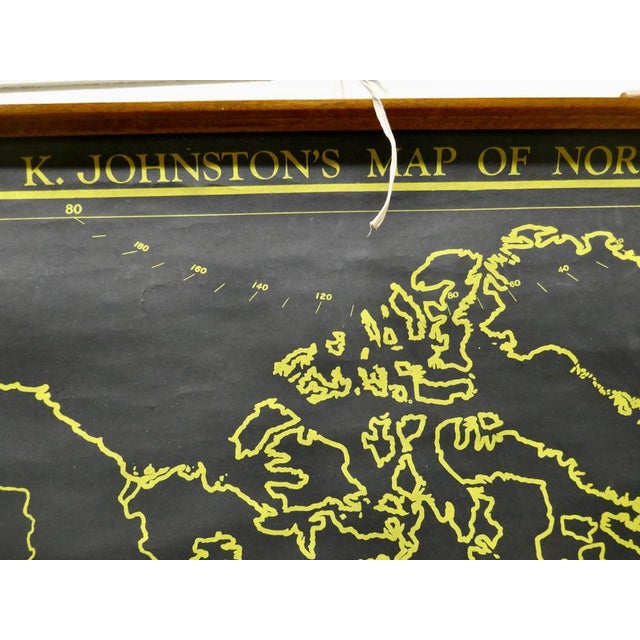 Industrial Black University Chart Map of North America, 1920s For Sale - Image 3 of 6
