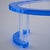 Transparent Blue Acrylic Oval Coffee Table With Clear Base For Sale - Image 4 of 4