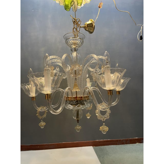 Venetian Murano Glass Chandeliers, 1970s, Set of 2 For Sale - Image 9 of 11