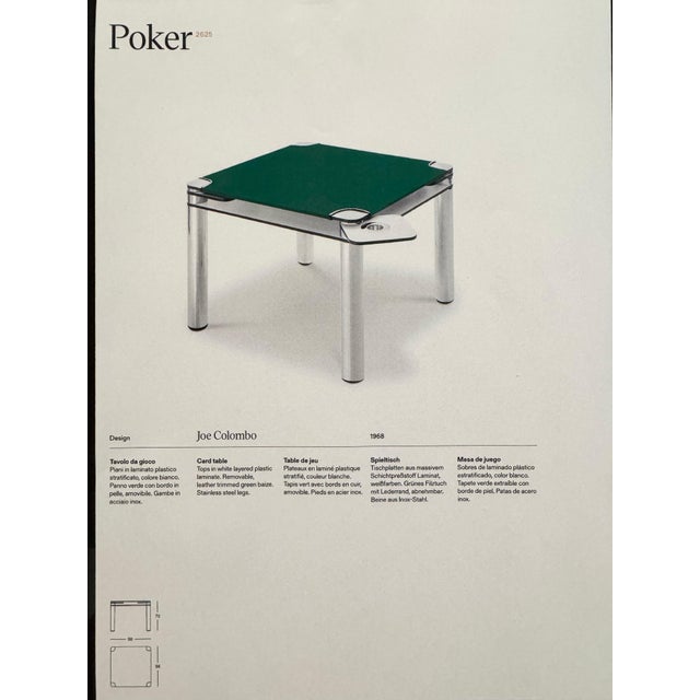 Poker Table by Zanotta, 1960s For Sale - Image 12 of 13