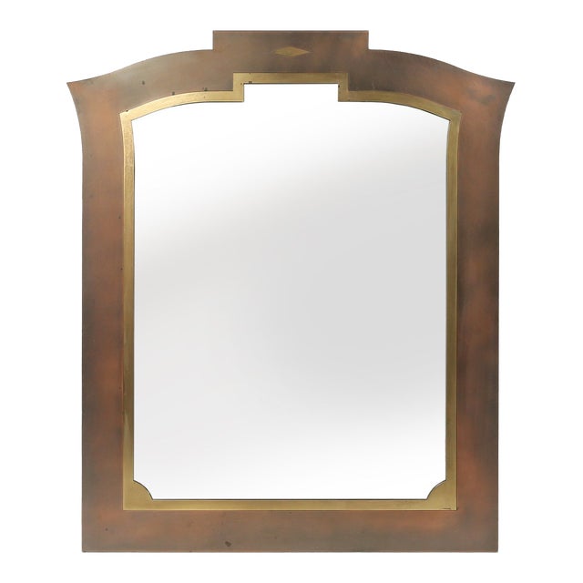 Graphical Mirror from Belgo Chrome, Belgium, 1980s For Sale