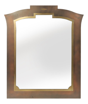 Graphical Mirror from Belgo Chrome, Belgium, 1980s