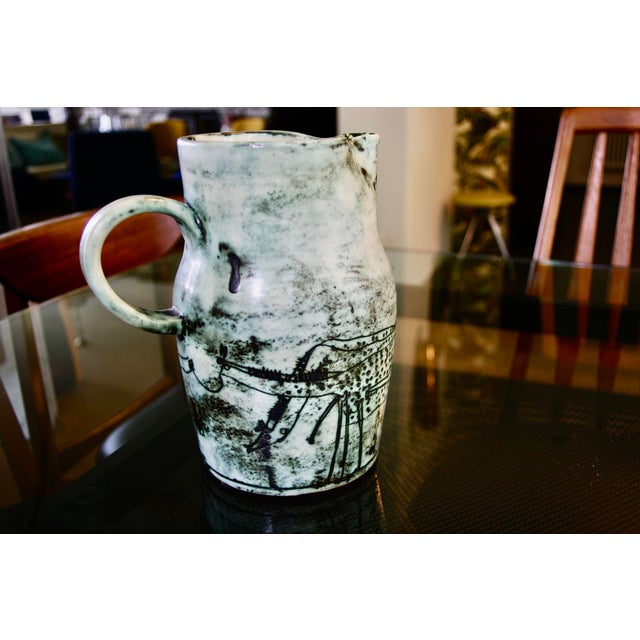 Large Vintage French Pitcher by Jacques Blin, 1950 For Sale - Image 6 of 11