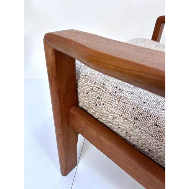 Beige Modern Danish Teak Lounge Chair from Burchardt-Nielsen, 1970s For Sale - Image 8 of 18