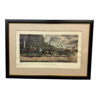 McQueen's Coaching the Wagonette Original Print, Signed For Sale