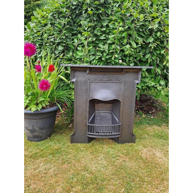 Antique Cast Iron Combination Fireplace, 1915 For Sale - Image 13 of 13