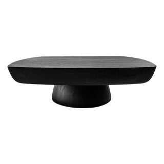 Modern Minimalist Black Butter Coffee Table For Sale