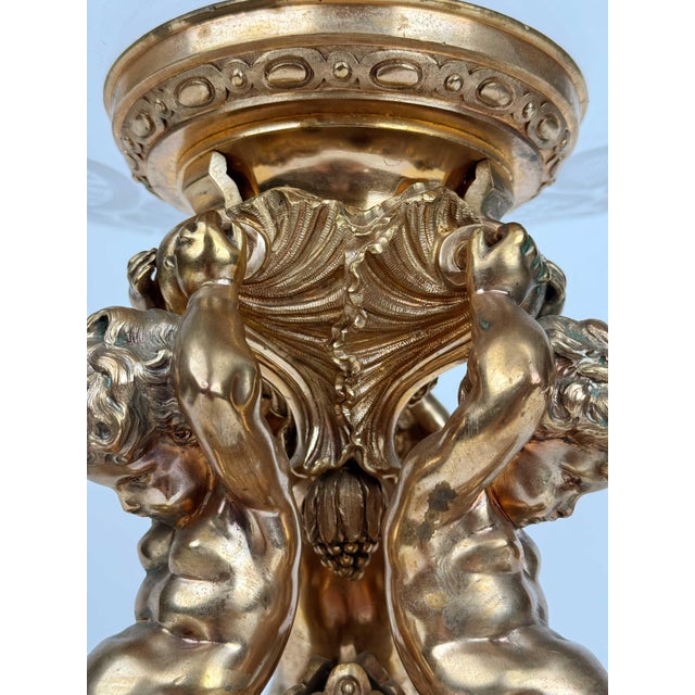 Very Large 19th Century French Gilt Bronze & Cut Crystal Centerpiece by Christofle Et Cie For Sale - Image 12 of 12