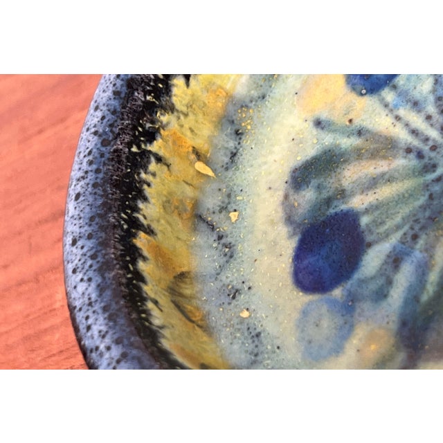 Blue Mid-Century Modern Danish Studio Pottery Bowl from Bangholm, 1960s For Sale - Image 8 of 16