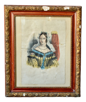 Dopter Paris, Elvire, 19th Century, Lithograph, Framed