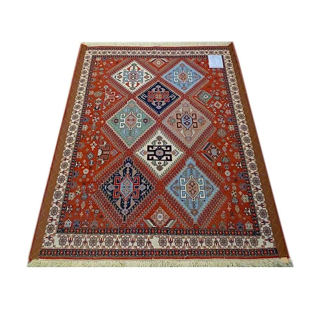 Brown Ardabil Field Pattern Rug, 1980s For Sale - Image 8 of 12