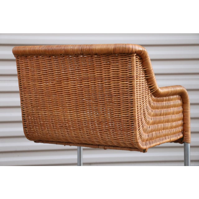 Pair of Vintage Harvey Probber Model D43 Wicker Cantilever Armchairs, 1970s For Sale - Image 13 of 17