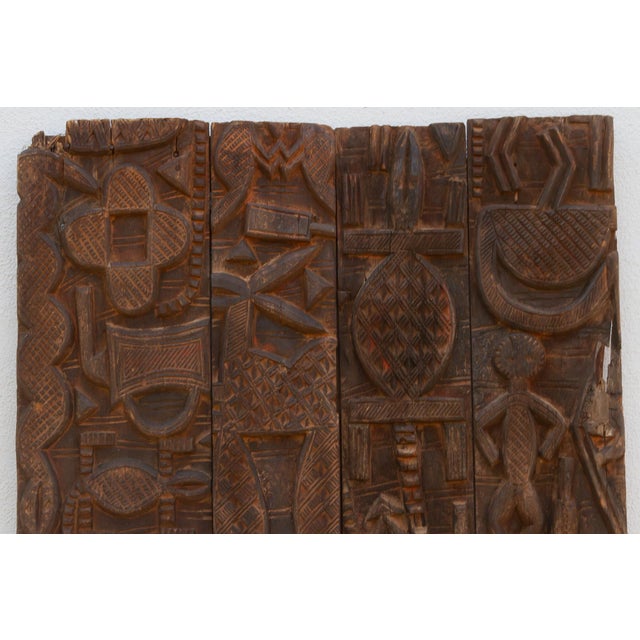 Early 20th Century Authentic Niger River Nupe Carved Door For Sale - Image 5 of 8