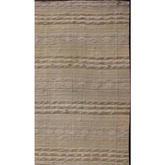 Minimalist stripe design Kilim from Turkey, Keivan Woven Arts / rug country of origin / type: Turkey / Kilim, circa 1950...
