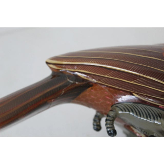 Metal Sergio Bustamante a.p. Papier-Mâché on Brass Stand Vintage Mid Century For Sale - Image 7 of 13