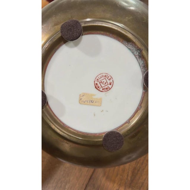 1900 - 1909 Vintage Turkish Iznik Style Floral Ceramic Shallow Bowl For Sale - Image 5 of 5