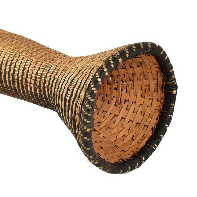 African Early 20th Century Tutsi Wedding Basket Vase Rwanda 39 Inch For Sale - Image 3 of 4