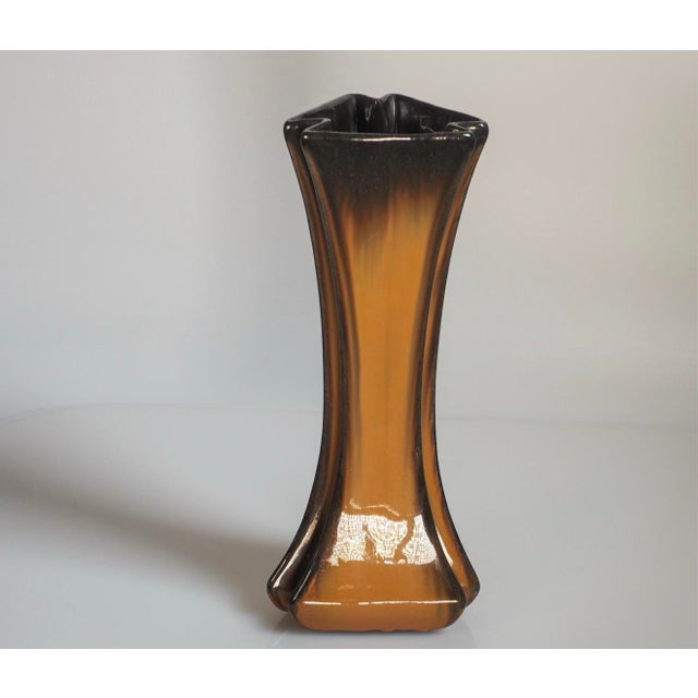 Rare Antique Fulper Arts & Crafts "Cat's Eye" Tri-Foil Vase (c. 1910–1915) A striking antique Fulper Arts & Crafts pottery...