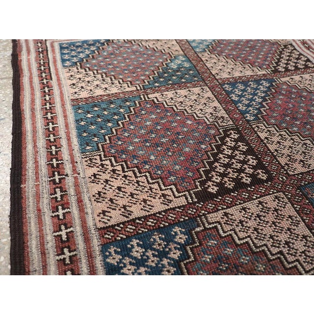 Tribal Galerie Shabab Collection Early 20th Century Central Asian Turkoman Throw Rug For Sale - Image 3 of 8