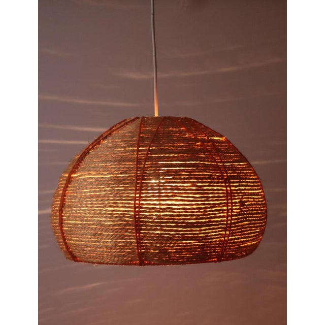 Hand-Crafted Sisal Lamp, 1970s For Sale - Image 3 of 12