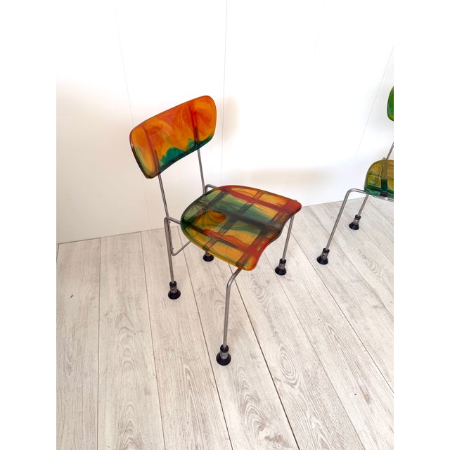 Model 543 Broadway Chairs by Gaetano Pesce for Bernini, 1993, Set of 2 For Sale - Image 6 of 12