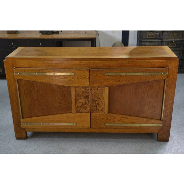 Art Deco Oak Sideboard by Henri Bonjour, 1930s For Sale - Image 10 of 16