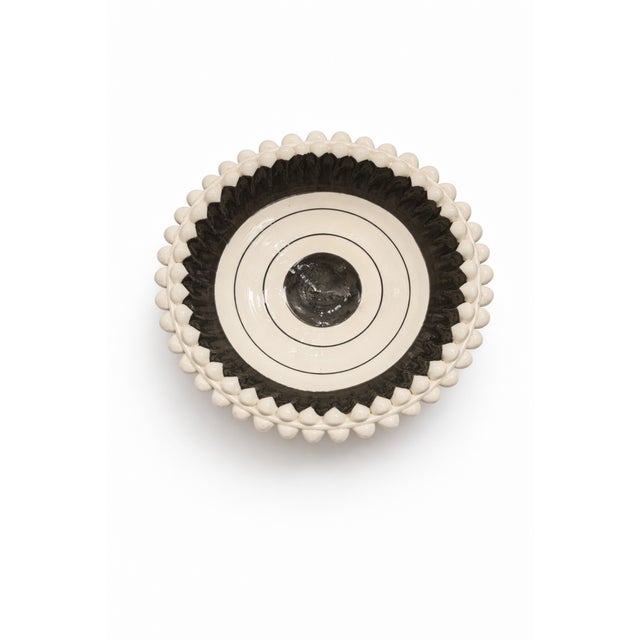 Caltagirone Ceramic Geometric Centerpiece with Pinecone Scales, 2000s For Sale - Image 4 of 11