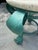 Metal Vintage Hand-Painted Iron Petite Cocktail Table With Tessellated Travertine Top For Sale - Image 7 of 11