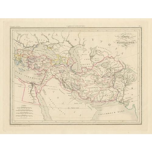 Traditional Empire Dalexandre Map of Alexander the Greats Empire, 1850 For Sale - Image 3 of 10