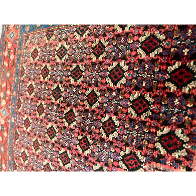 Antique Persian Tabriz Carpet, Wine Red, Ivory, Navy, Handmade Oriental Rug For Sale In New York - Image 6 of 9