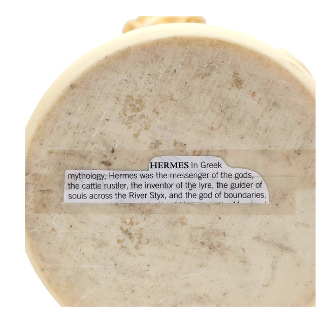 Italian G. Ruggeri Hermes & Dionysos Classical Bust Sculpture – Greek Revival Décor For Sale - Image 9 of 9