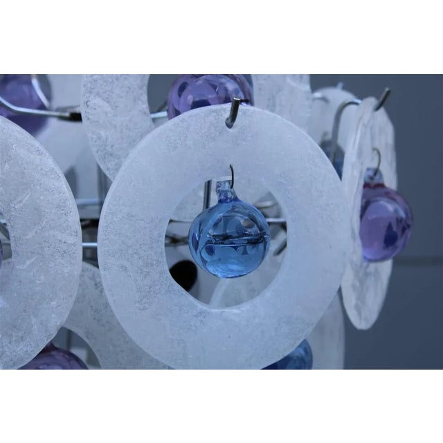 Purple Pop Art Style Murano Glass Ceiling Lamp, 1970s For Sale - Image 8 of 11