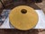Jebbe Scheib pendant light, manufactured by Forestier, Cymbal model, velvet and fabric upholstery, bronze color, no...