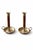 Brown Mid-Century Modern Brass and Wood Chamber Candlesticks with Ring Handle, 1950, Set of 2 For Sale - Image 8 of 8