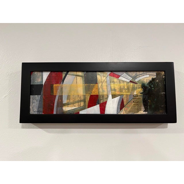 This mixed media artwork combines photography, collage, and acrylics, creating a dynamic portrayal of a subway scene. The...