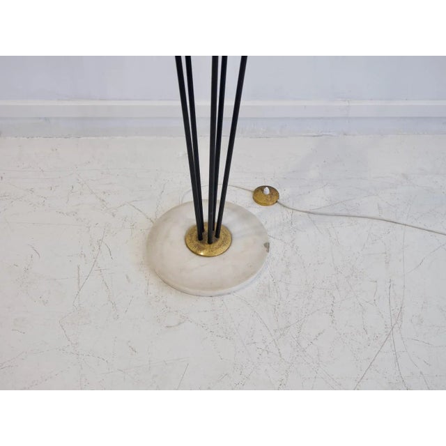 Stilnovo Metal, Wood, & Brass Floor Lamp with Five Lights from Stilnovo, 1950s For Sale - Image 4 of 12