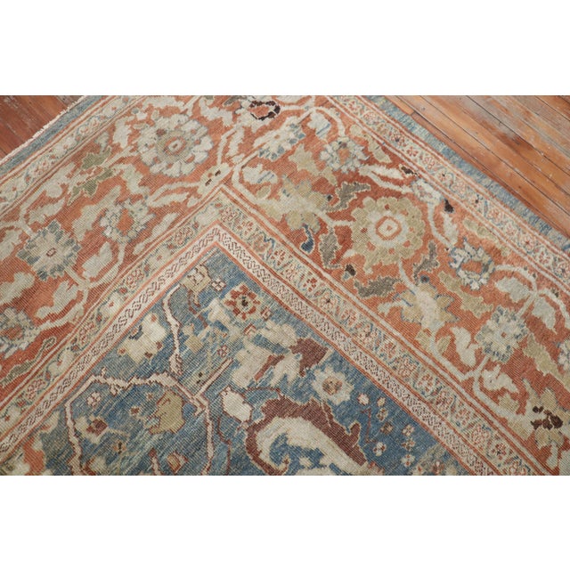 Persian Antique Sultanabad Mahal Persian Carpet For Sale - Image 3 of 6