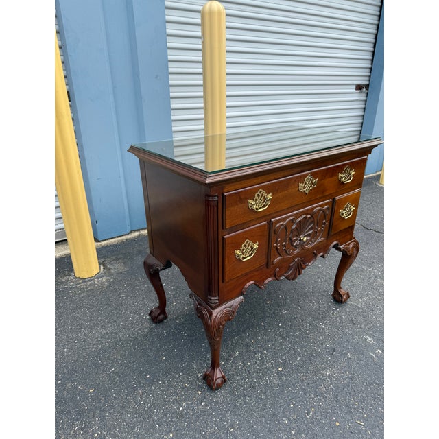 1980s Councill Craftsmen Chippendale Style Lowboy For Sale - Image 9 of 12