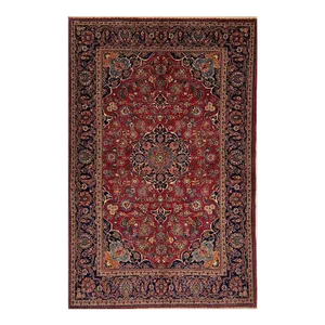1960s Persian Kashan Area Rug 4’5″ X 7’0″