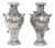 Late 19th Century Silver Plated Pair Vases / Urns For Sale