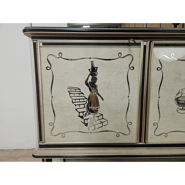 Three-Door Sideboard with Mirror by Umberto Mascagni, 1950 For Sale - Image 13 of 18