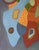 2020s Marc Zimmerman "Floral Abstract Iv" Oil Painting, Botanical Abstraction, Warm Earth Tones, Blue and Red Accents, Contemporary Art West Coast For Sale - Image 5 of 8