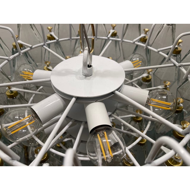 1980s Murano Glass Polygon Chandelier, 1980s For Sale - Image 5 of 14