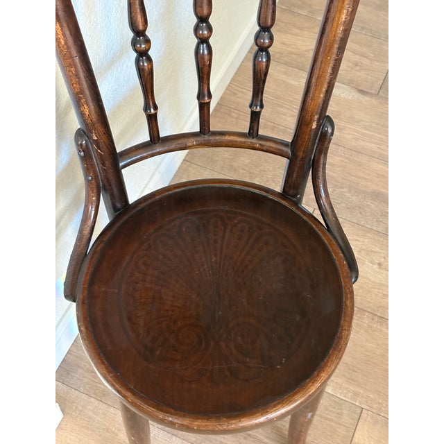 Vintage 1920s Thonet Parisian Cafe Wood Chair For Sale - Image 10 of 12