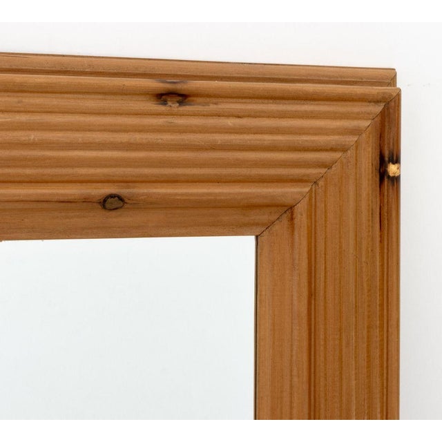 Contemporary Contemporary Molded Pine Framed Beveled Mirror For Sale - Image 3 of 6