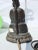 Metal Chinese Ming Bronze Ancestor Figure Mounted as Lamp For Sale - Image 7 of 10