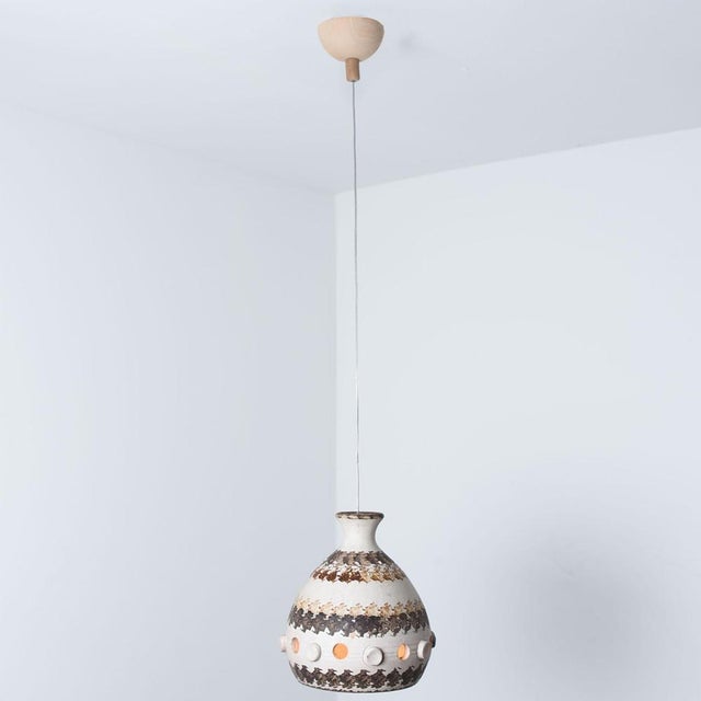 Danish Ceramic Pendant Lights, 1970, Set of 2 For Sale - Image 12 of 18